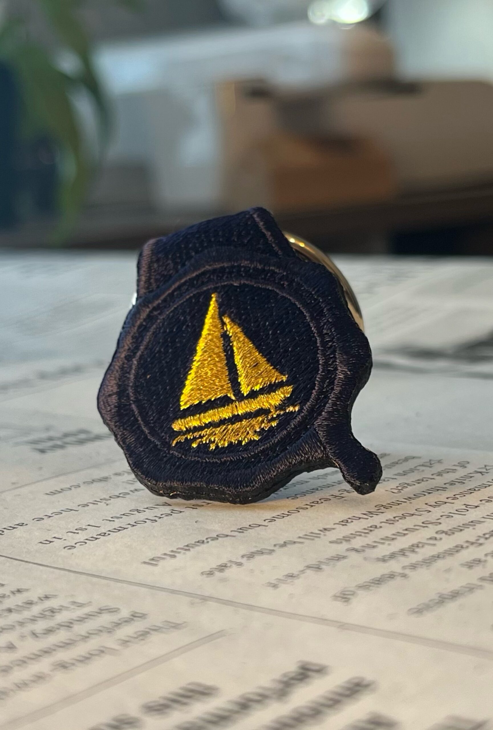 ヨットの刺繍リング