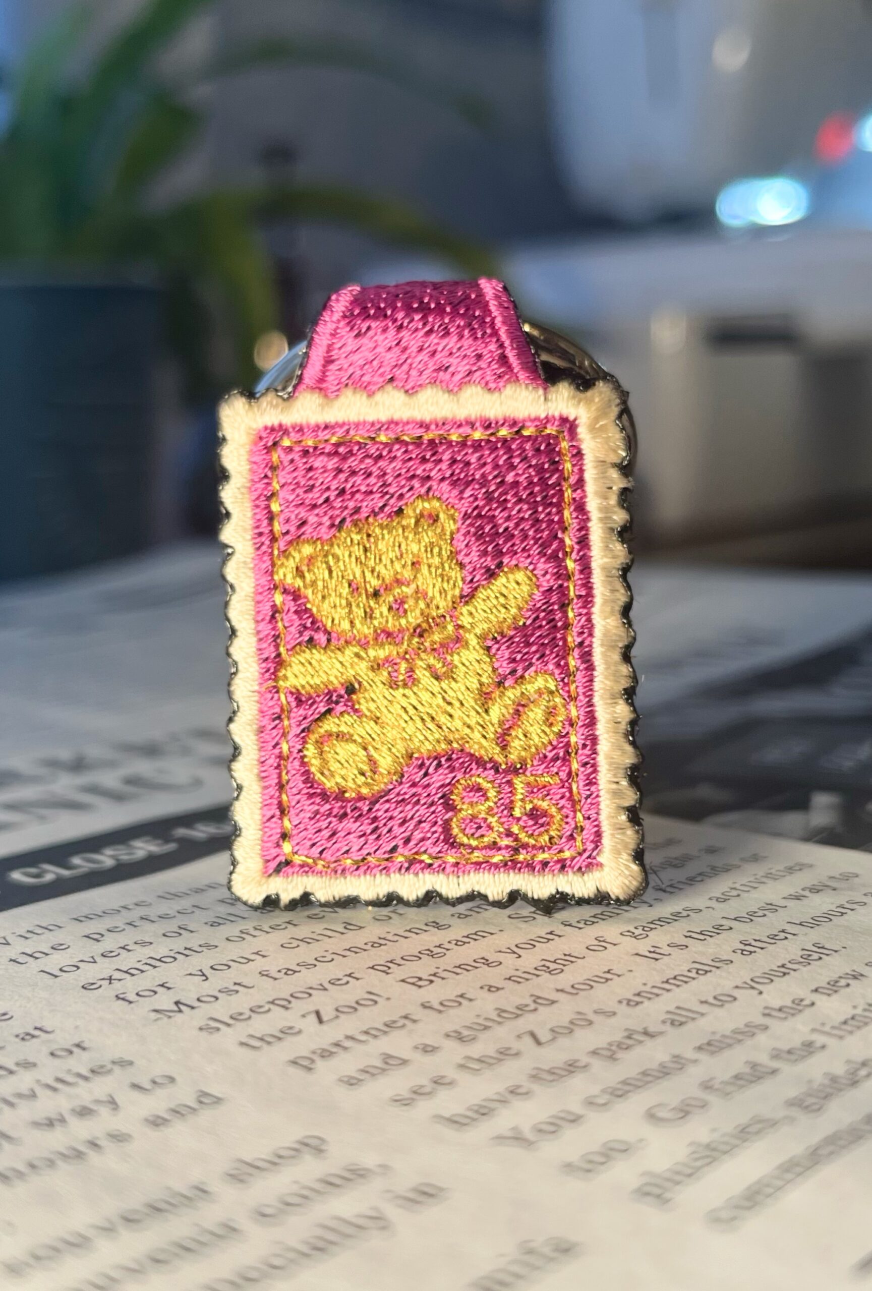 くまのぬいぐるみの刺繍リング - 画像 (2)