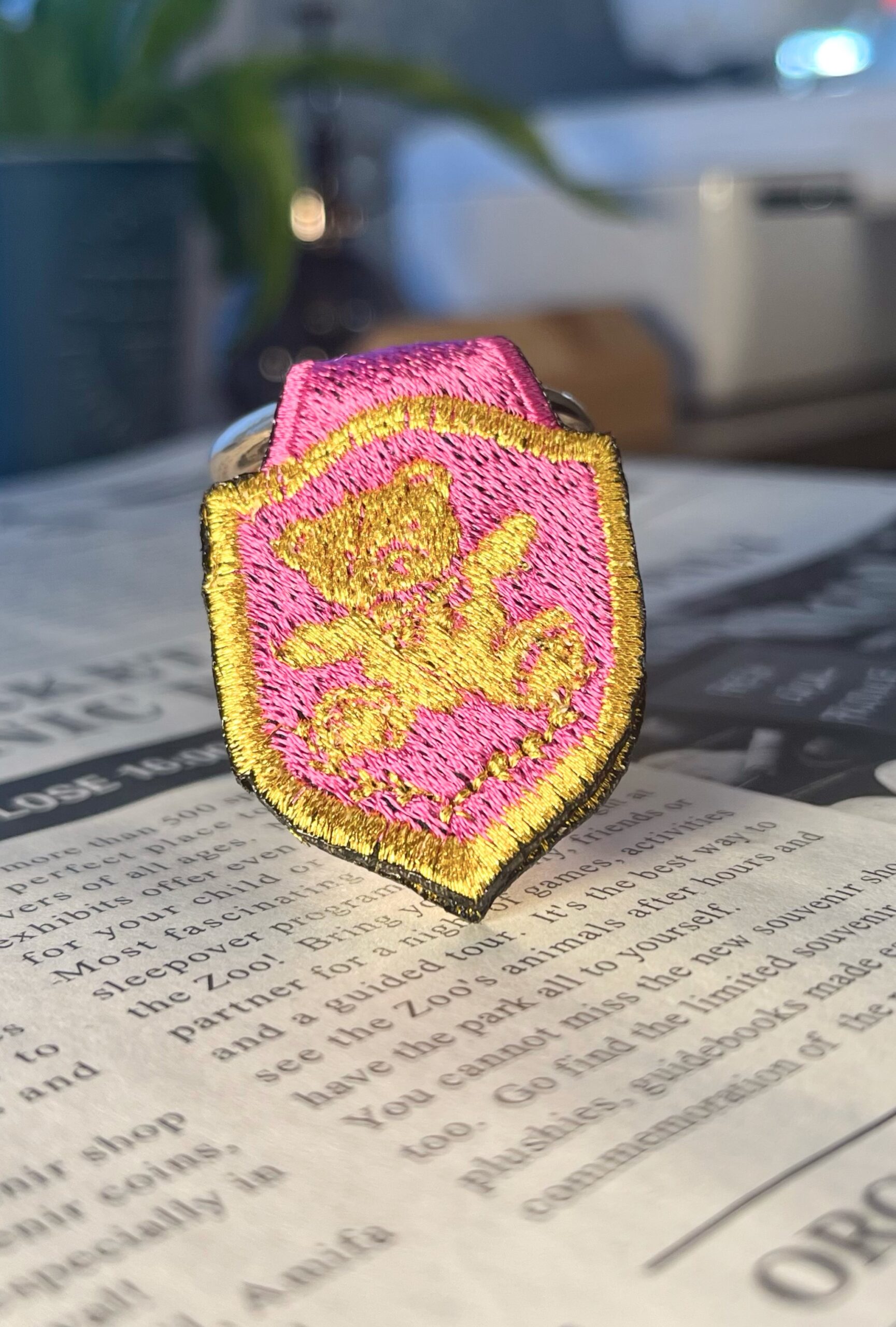 くまのぬいぐるみの刺繍リング - 画像 (4)