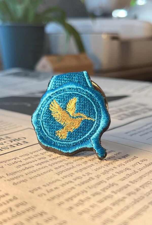 カワセミの封蝋リングサムネ カワセミの刺繍リング