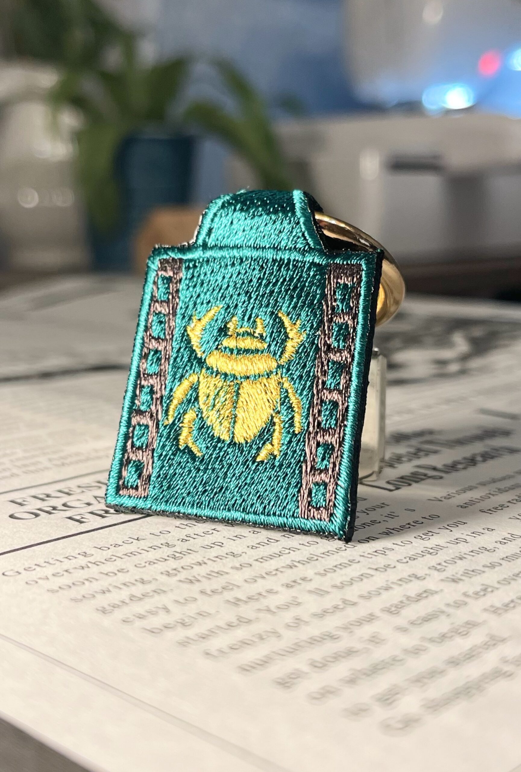 スカラベの刺繍リング - 画像 (3)