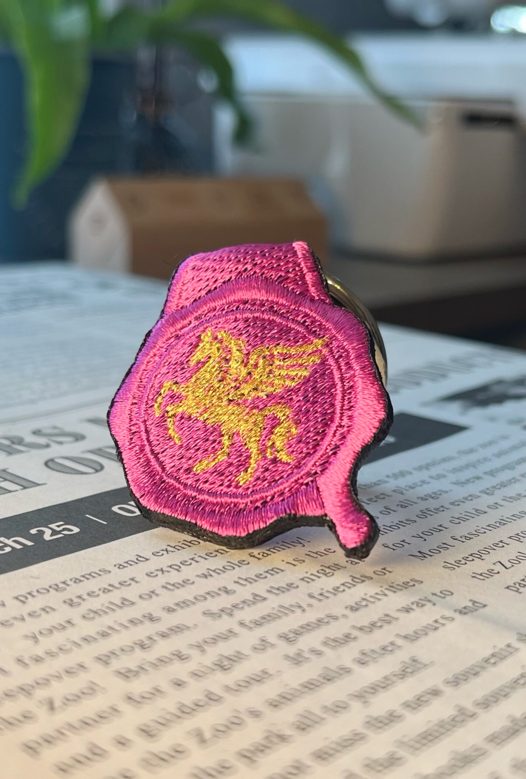 ペガサスの刺繍リング