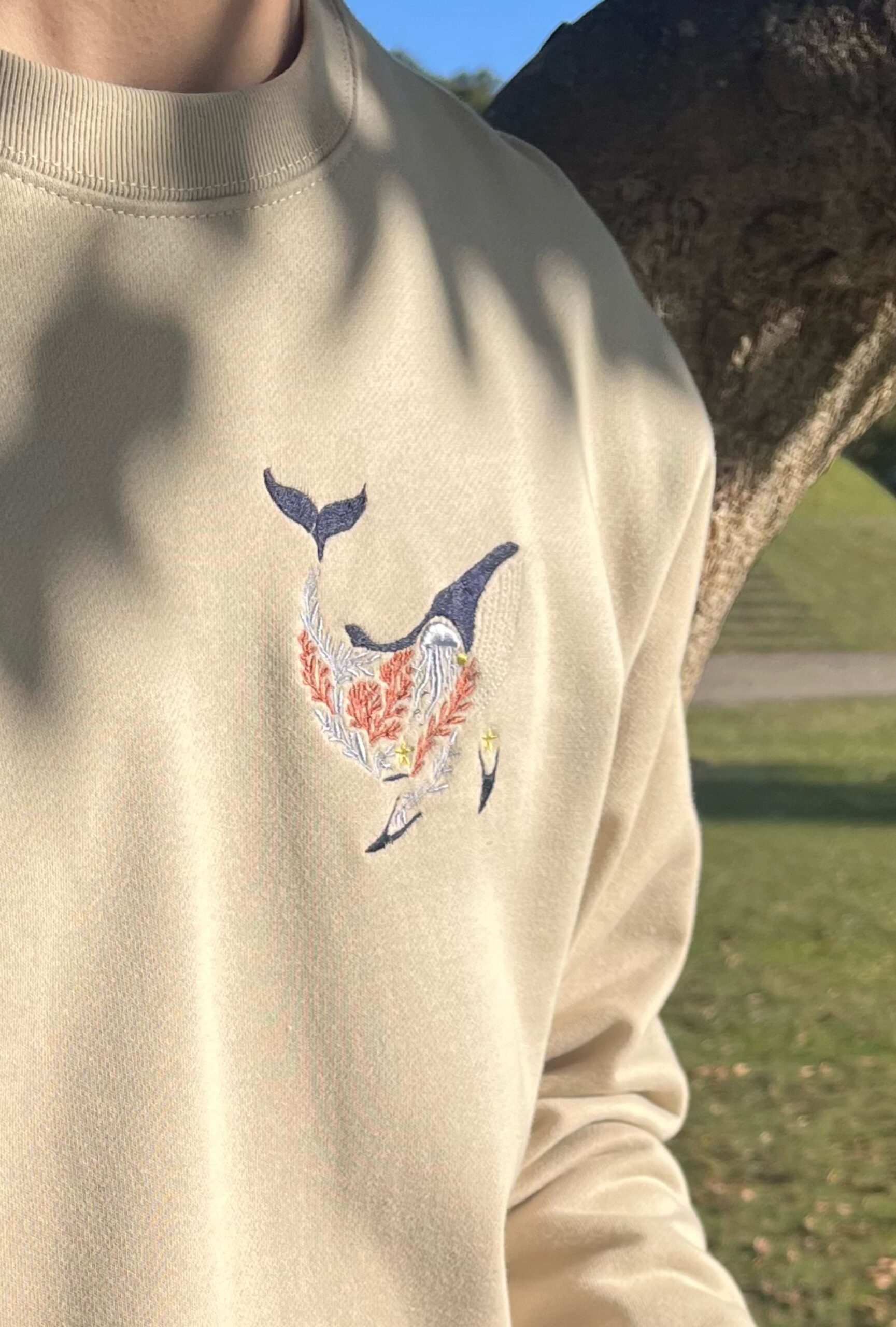 くじらと珊瑚のスウェット