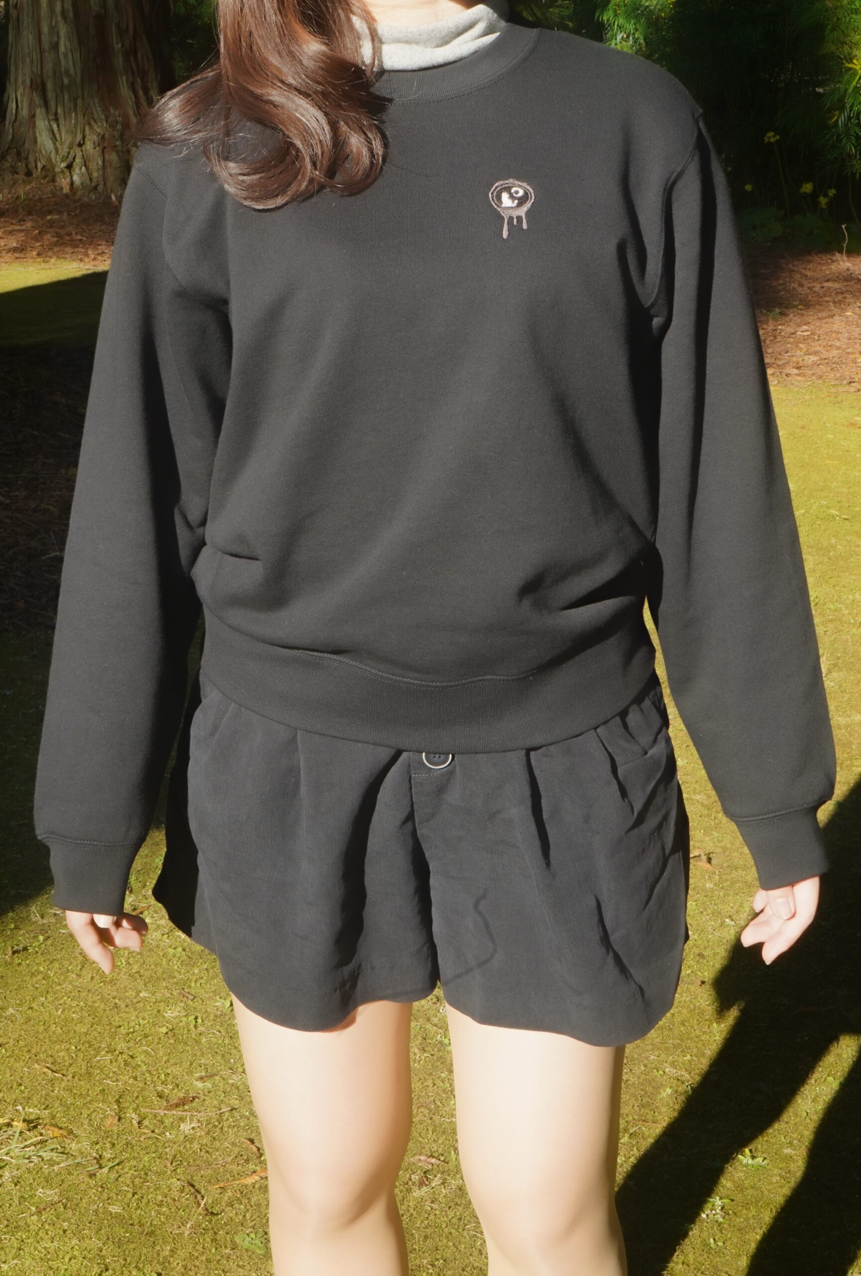 月を望む猫のシーリングスタンプ風のスウェット - 画像 (3)