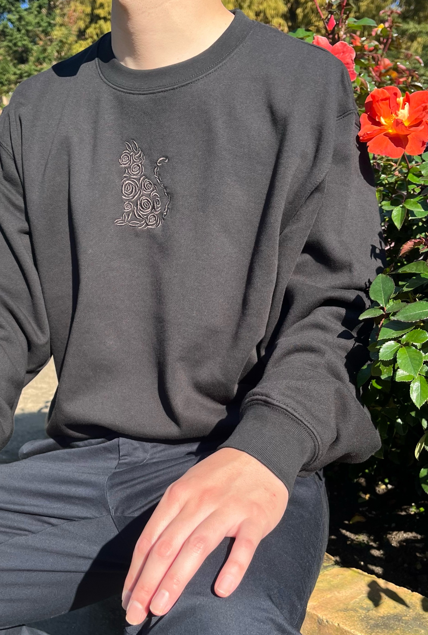 ローズキャットのスウェット(W/B) - 画像 (4)