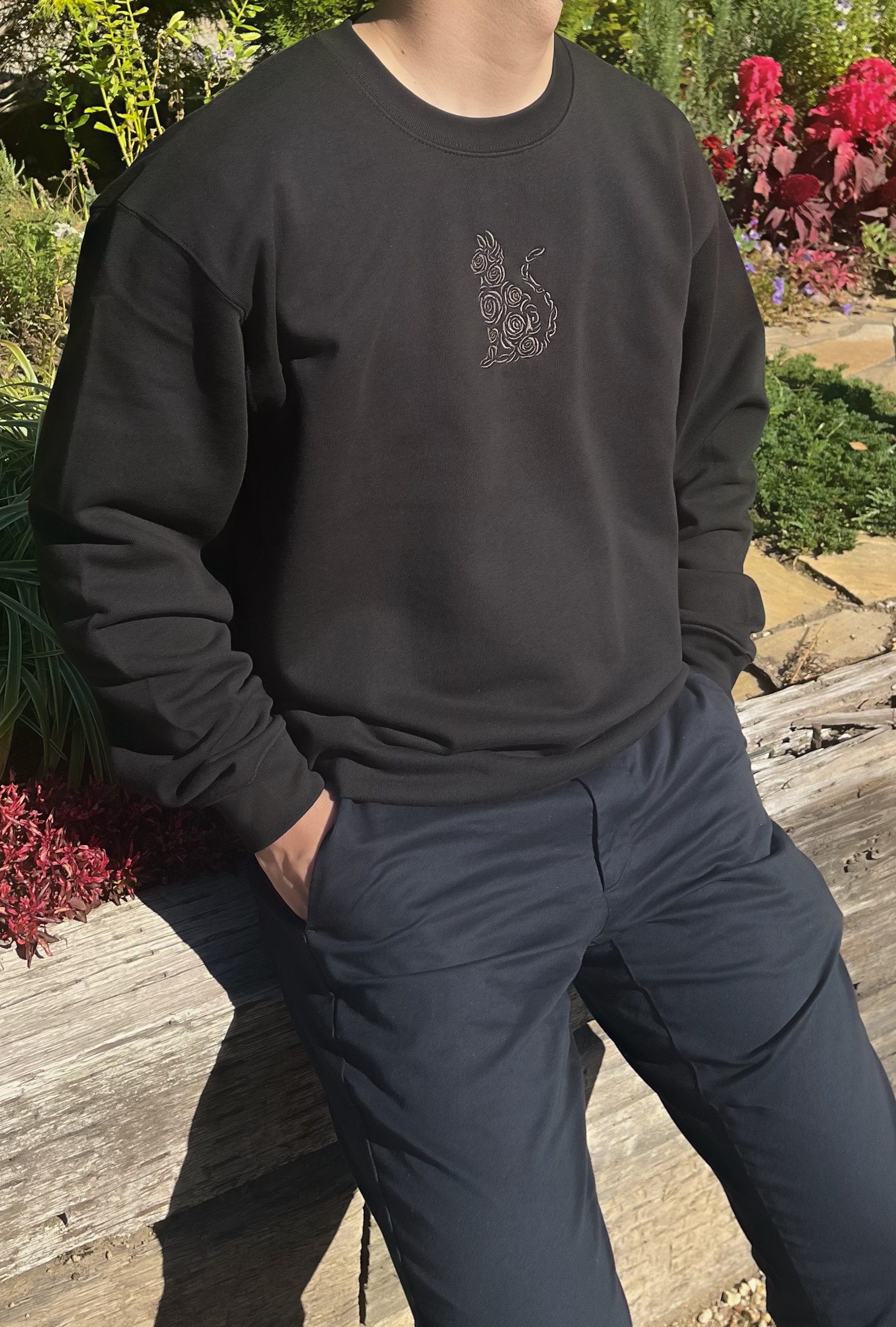 ローズキャットのスウェット(W/B) - 画像 (3)