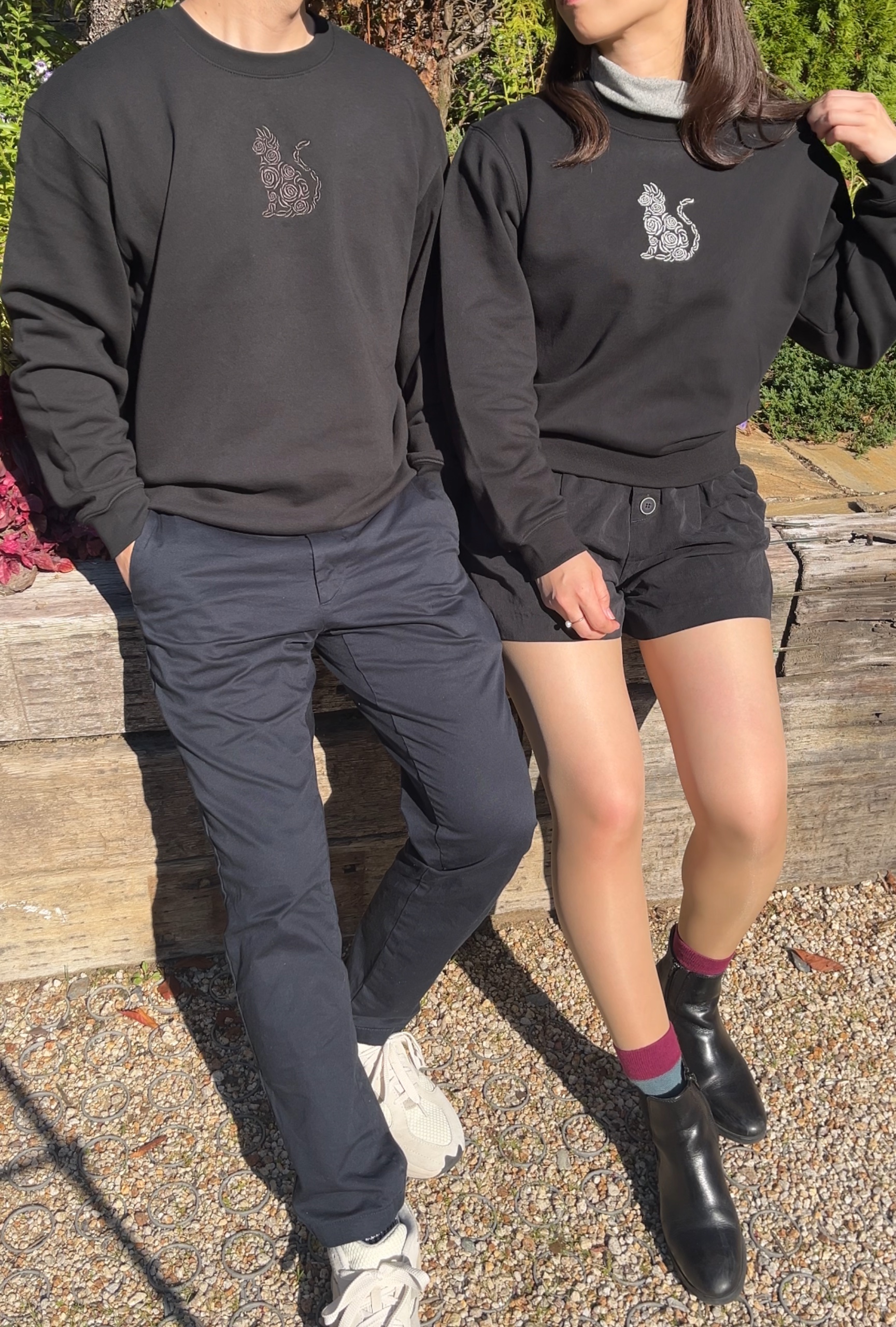 ローズキャットのスウェット(W/B) - 画像 (5)