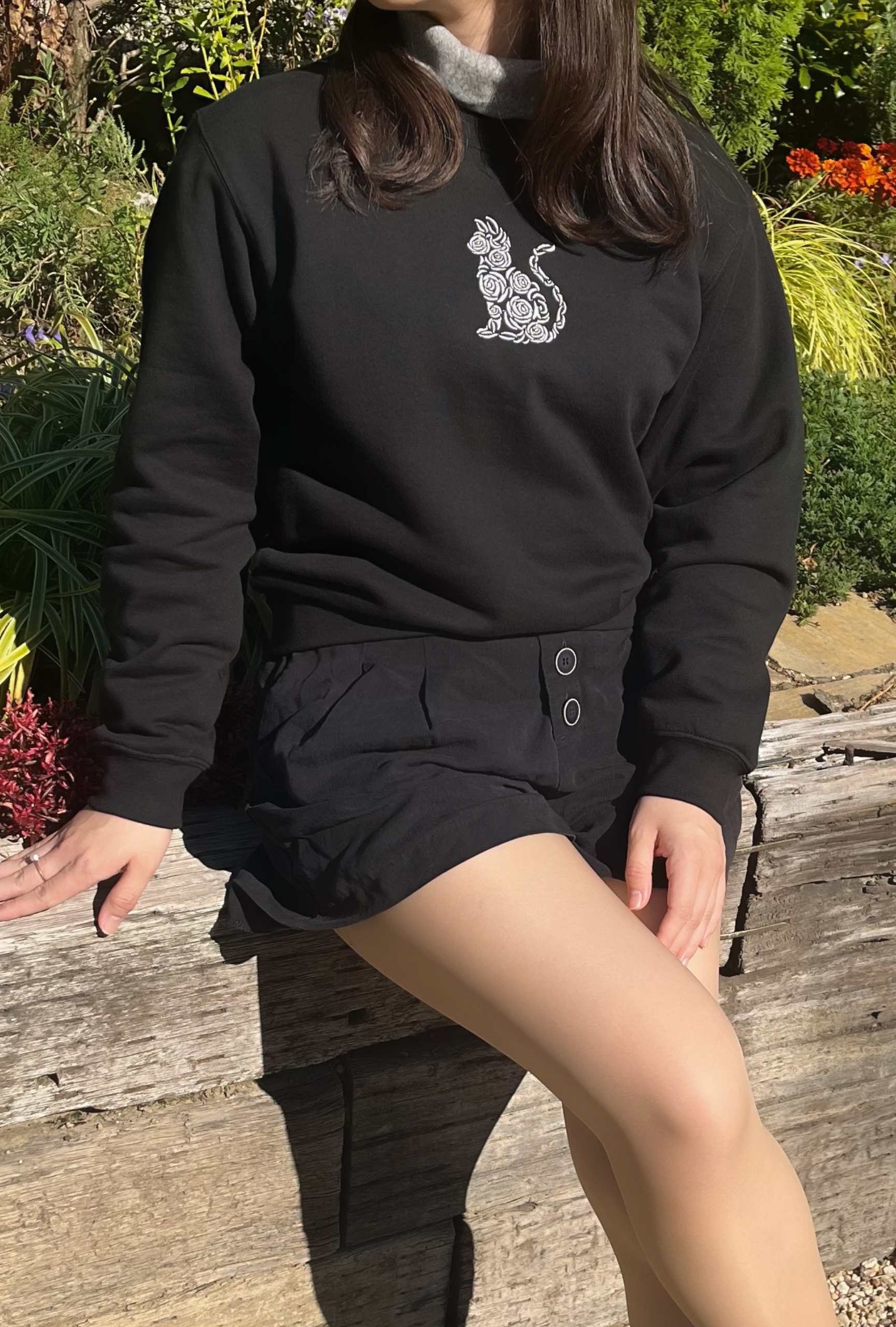 ローズキャットのスウェット(W/B) - 画像 (2)